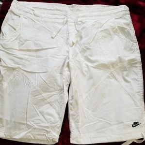 Womens white NIKE capris